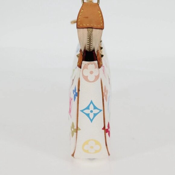 LOUIS VUITTON Multicolor Pochette Accessoires Pouch White M92649 LV Auth 131817V - Picture 6 of 16